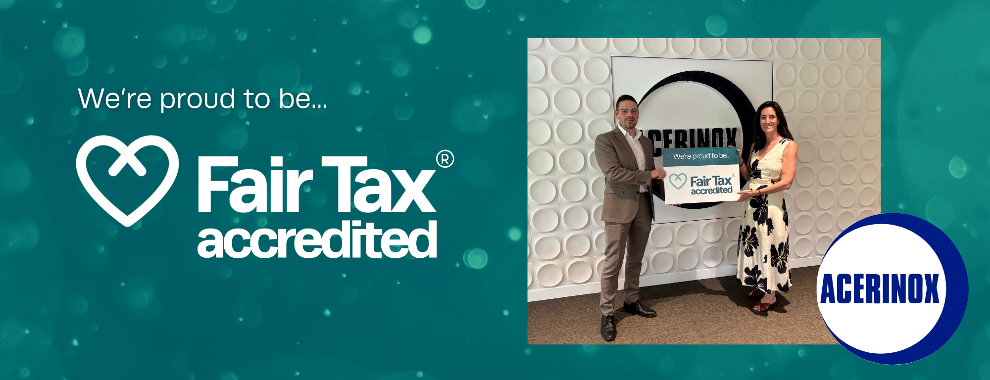 Acerinox gain Fair Tax Mark banner