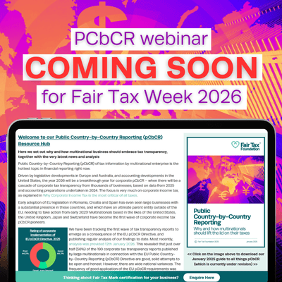 Coming soon: pCbCR webinar in Fair Tax Week